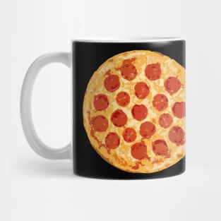 Round Cartoon Pizza Design with Pepperoni Mug